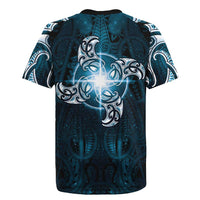 New Zealand Matariki Waita Rugby Jersey Maori Moko Dark Blue Galaxy
