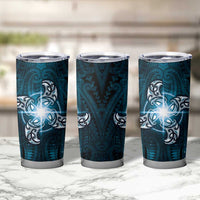 New Zealand Matariki Waita Tumbler Cup Maori Moko Dark Blue Galaxy