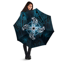 New Zealand Matariki Waita Umbrella Maori Moko Dark Blue Galaxy