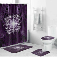 New Zealand Matariki Waipunarangi Bathroom Set Maori Moko Purple Galaxy LT05 Bathroom Set (4 pcs) Purple - Polynesian Pride