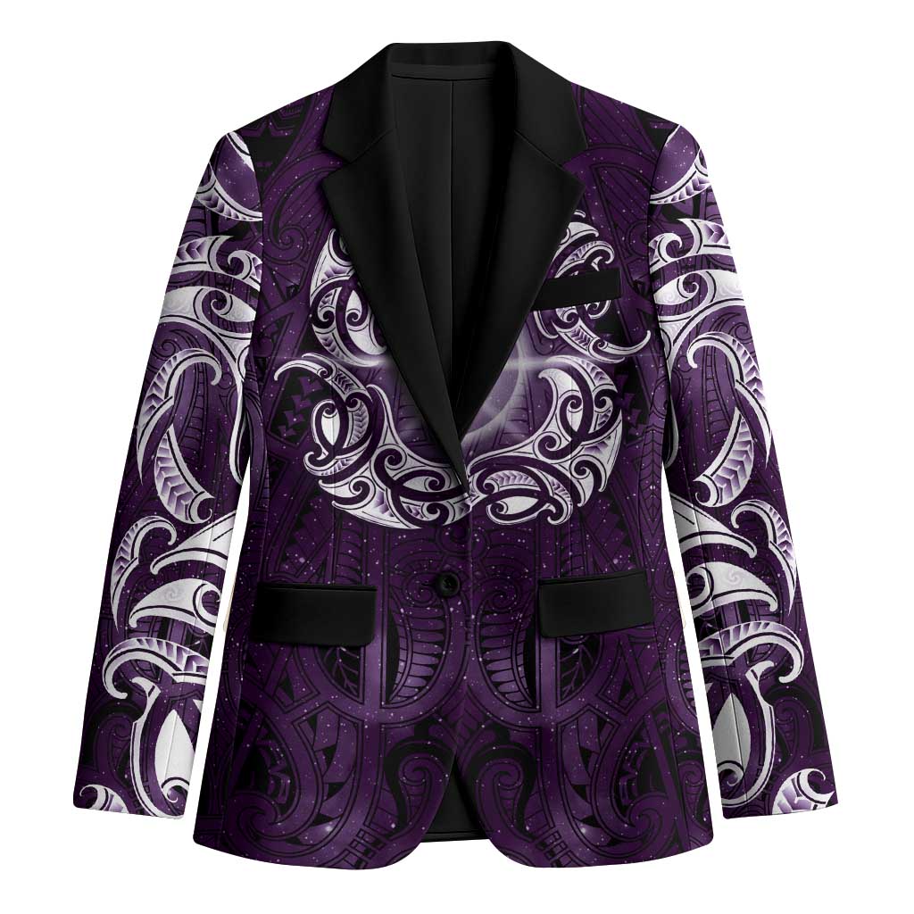 New Zealand Matariki Waipunarangi Blazer Maori Moko Purple Galaxy LT05 Unisex Purple - Polynesian Pride