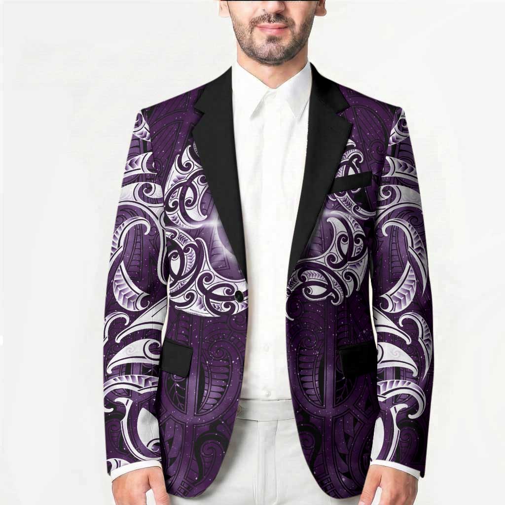 New Zealand Matariki Waipunarangi Blazer Maori Moko Purple Galaxy LT05 - Polynesian Pride