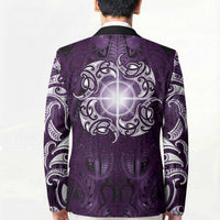 New Zealand Matariki Waipunarangi Blazer Maori Moko Purple Galaxy LT05 - Polynesian Pride