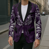 New Zealand Matariki Waipunarangi Blazer Maori Moko Purple Galaxy LT05 - Polynesian Pride