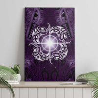 New Zealand Matariki Waipunarangi Canvas Wall Art Maori Moko Purple Galaxy LT05 - Polynesian Pride