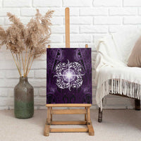 New Zealand Matariki Waipunarangi Canvas Wall Art Maori Moko Purple Galaxy LT05 - Polynesian Pride