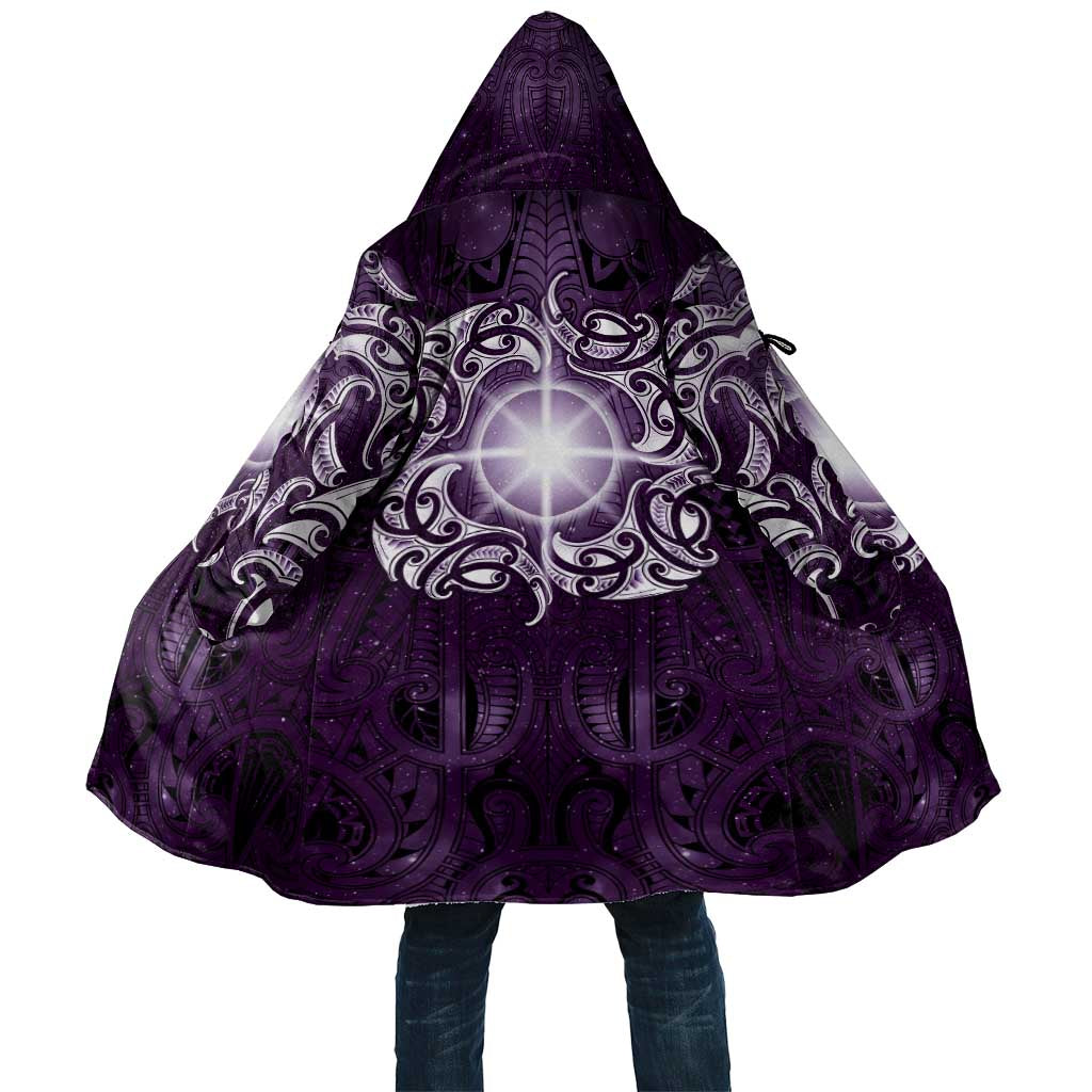 New Zealand Matariki Waipunarangi Cloak Maori Moko Purple Galaxy LT05 Unisex Purple - Polynesian Pride