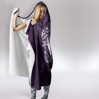 New Zealand Matariki Waipunarangi Hooded Blanket Maori Moko Purple Galaxy LT05 - Polynesian Pride