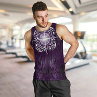 New Zealand Matariki Waipunarangi Men Tank Top Maori Moko Purple Galaxy LT05 Purple - Polynesian Pride