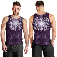 New Zealand Matariki Waipunarangi Men Tank Top Maori Moko Purple Galaxy LT05 - Polynesian Pride