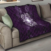 New Zealand Matariki Waipunarangi Quilt Maori Moko Purple Galaxy LT05 - Polynesian Pride