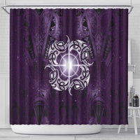 New Zealand Matariki Waipunarangi Shower Curtain Maori Moko Purple Galaxy LT05 - Polynesian Pride