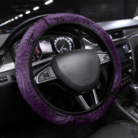 New Zealand Matariki Waipunarangi Steering Wheel Cover Maori Moko Purple Galaxy LT05 Universal Fit Purple - Polynesian Pride