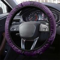 New Zealand Matariki Waipunarangi Steering Wheel Cover Maori Moko Purple Galaxy LT05 - Polynesian Pride