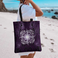 New Zealand Matariki Waipunarangi Tote Bag Maori Moko Purple Galaxy LT05 - Polynesian Pride
