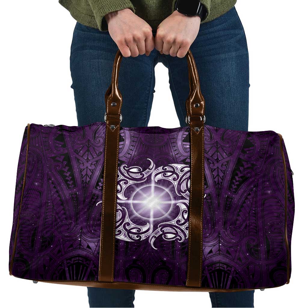 New Zealand Matariki Waipunarangi Travel Bag Maori Moko Purple Galaxy LT05 Purple - Polynesian Pride