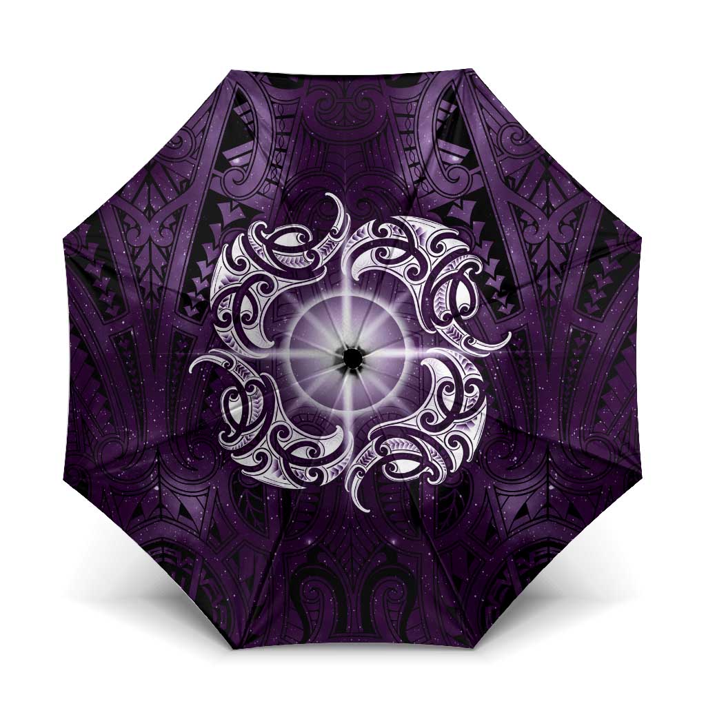 New Zealand Matariki Waipunarangi Umbrella Maori Moko Purple Galaxy