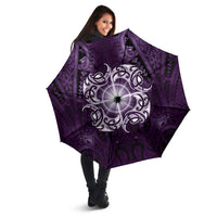 New Zealand Matariki Waipunarangi Umbrella Maori Moko Purple Galaxy LT05 - Polynesian Pride