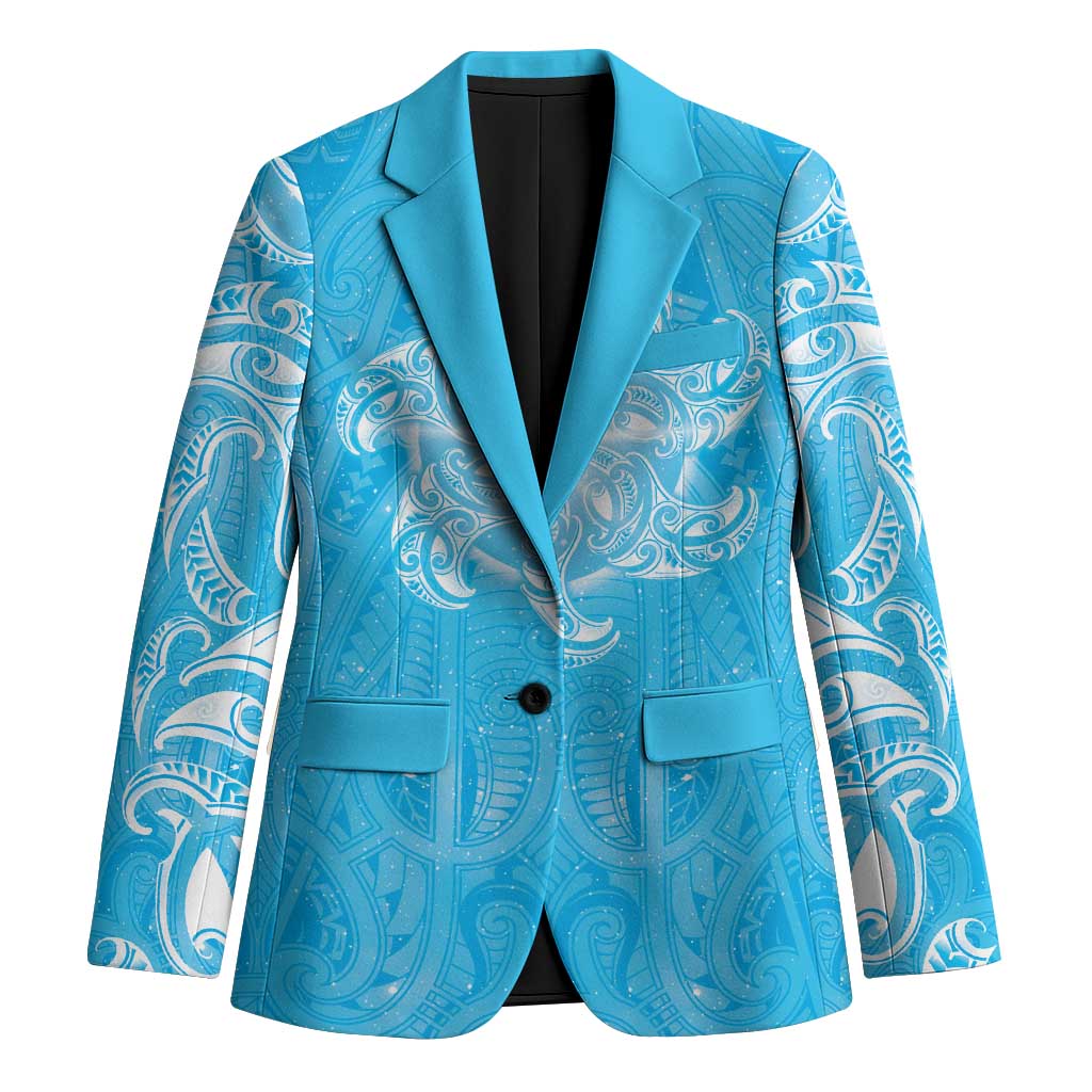 New Zealand Matariki Waiti Blazer Maori Moko Cyan Galaxy