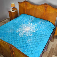New Zealand Matariki Waiti Quilt Maori Moko Cyan Galaxy
