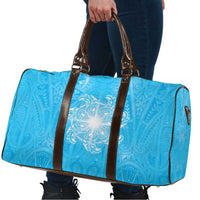 New Zealand Matariki Waiti Travel Bag Maori Moko Cyan Galaxy LT05 - Polynesian Pride