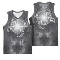 New Zealand Matariki Ururangi Basketball Jersey Maori Moko Grey Galaxy LT05 - Polynesian Pride