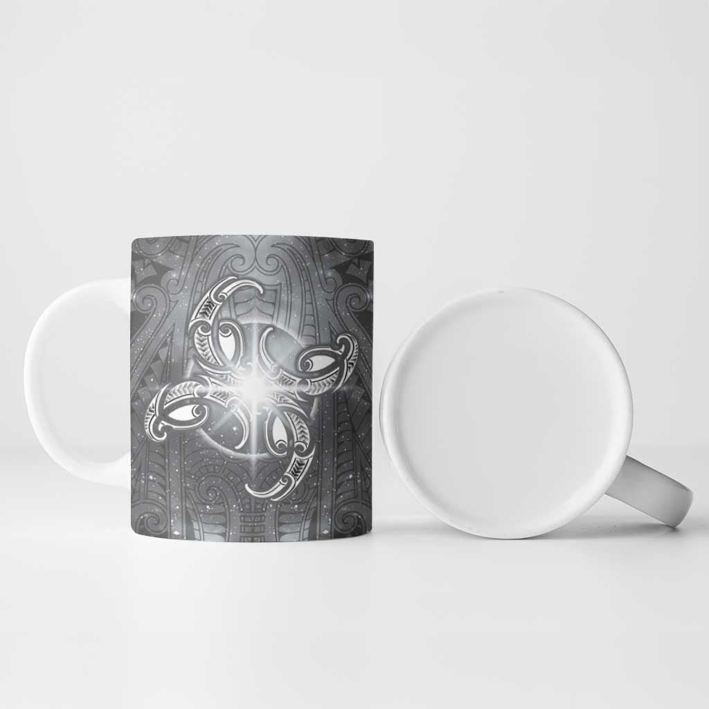 New Zealand Matariki Ururangi Ceramic Mug Maori Moko Grey Galaxy LT05 - Polynesian Pride