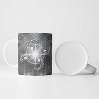 New Zealand Matariki Ururangi Ceramic Mug Maori Moko Grey Galaxy LT05 - Polynesian Pride