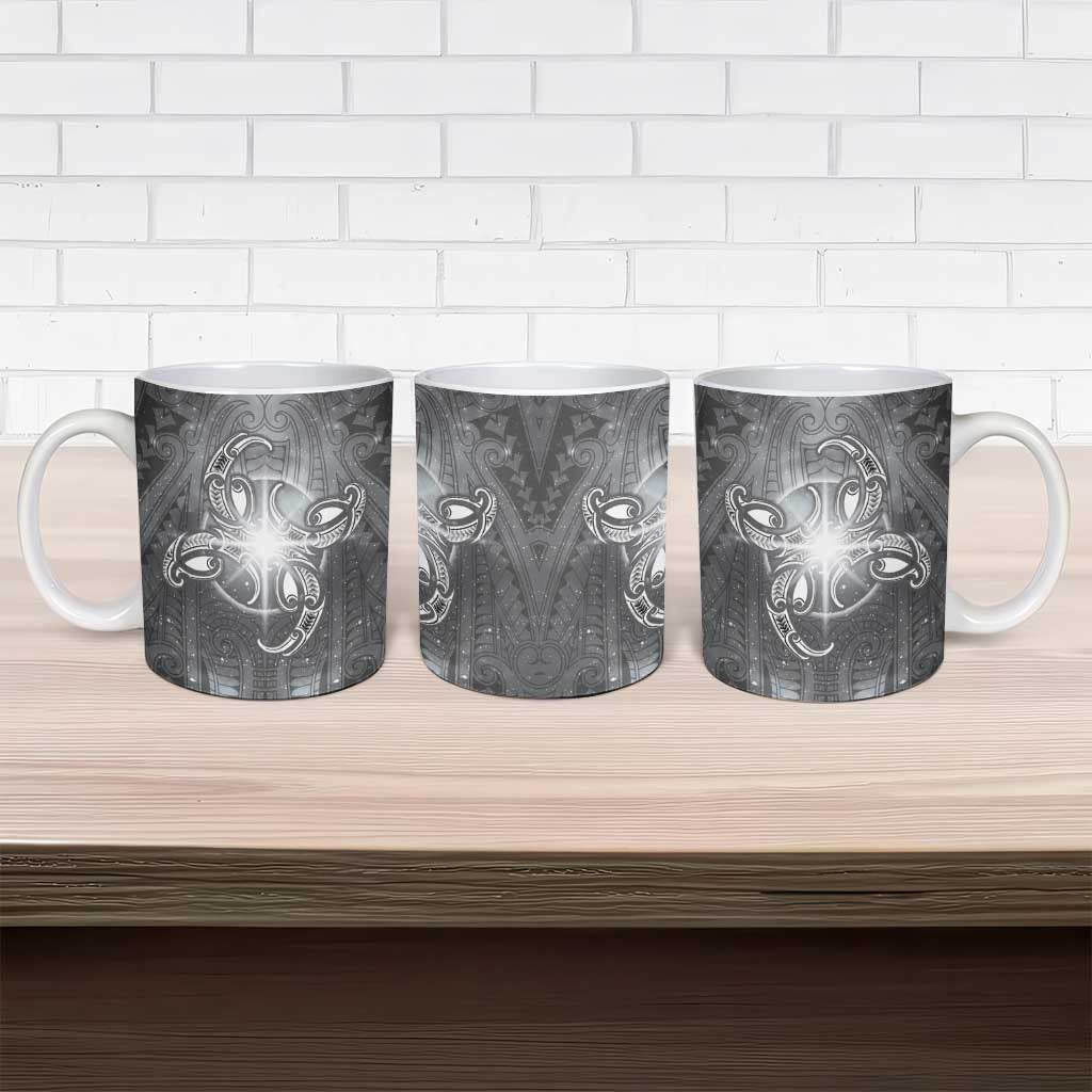 New Zealand Matariki Ururangi Ceramic Mug Maori Moko Grey Galaxy LT05 - Polynesian Pride