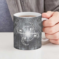 New Zealand Matariki Ururangi Ceramic Mug Maori Moko Grey Galaxy LT05 - Polynesian Pride