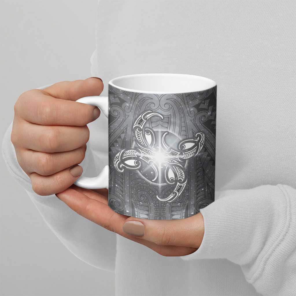 New Zealand Matariki Ururangi Ceramic Mug Maori Moko Grey Galaxy LT05 - Polynesian Pride
