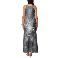 New Zealand Matariki Ururangi Family Matching Tank Maxi Dress and Hawaiian Shirt Maori Moko Grey Galaxy LT05 - Polynesian Pride