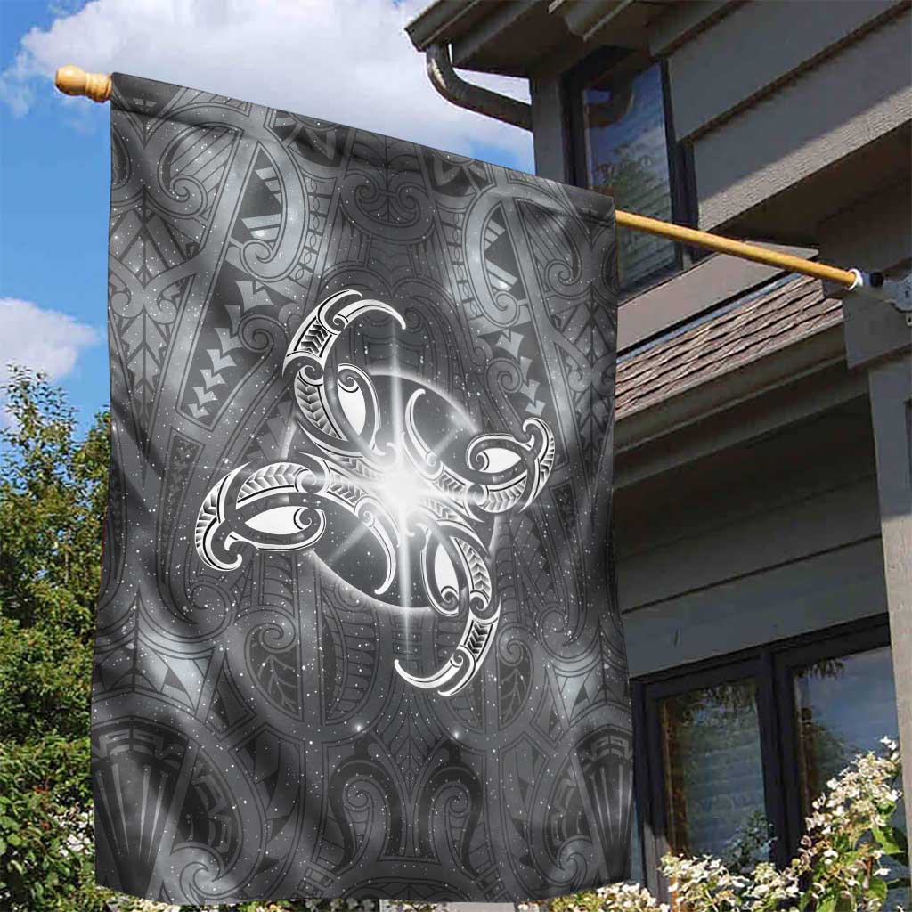 New Zealand Matariki Ururangi Garden Flag Maori Moko Grey Galaxy