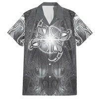 New Zealand Matariki Ururangi Hawaiian Shirt Maori Moko Grey Galaxy LT05 Grey - Polynesian Pride