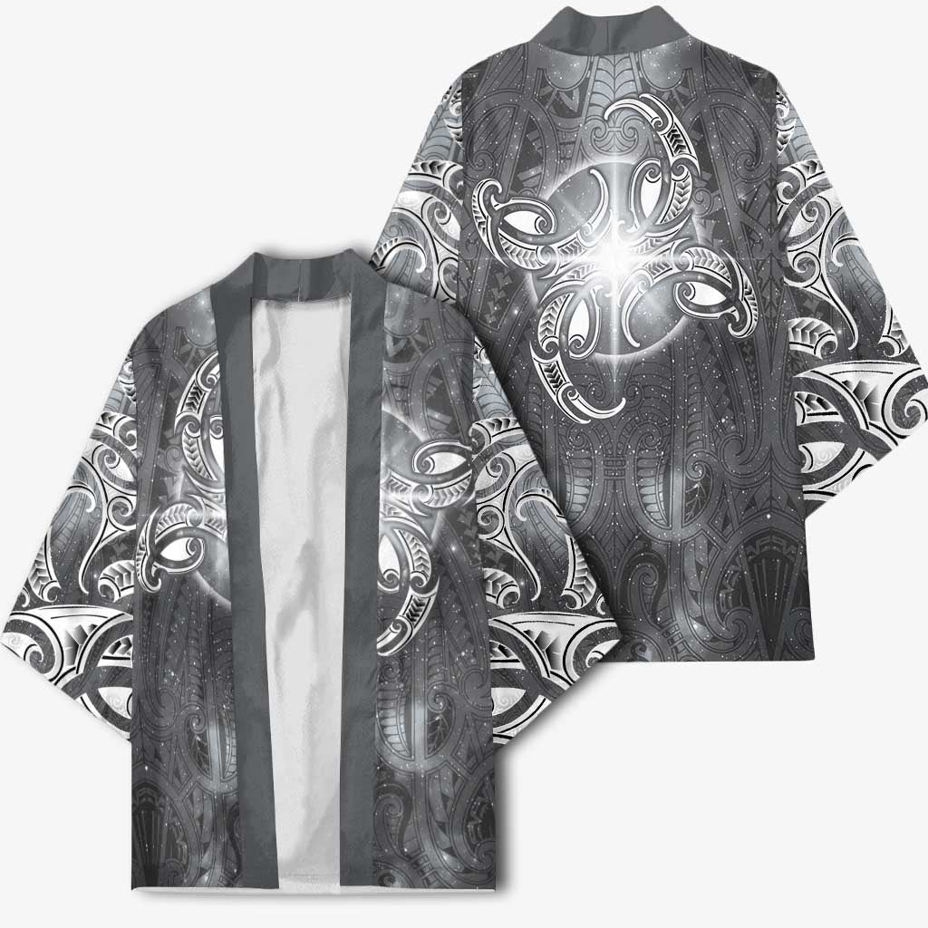 New Zealand Matariki Ururangi Kimono Maori Moko Grey Galaxy LT05 - Polynesian Pride