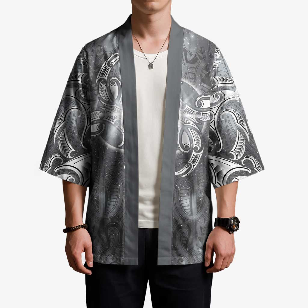 New Zealand Matariki Ururangi Kimono Maori Moko Grey Galaxy LT05 - Polynesian Pride