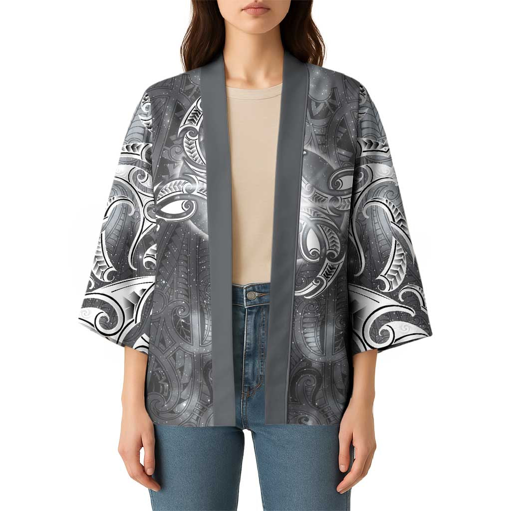 New Zealand Matariki Ururangi Kimono Maori Moko Grey Galaxy LT05 - Polynesian Pride