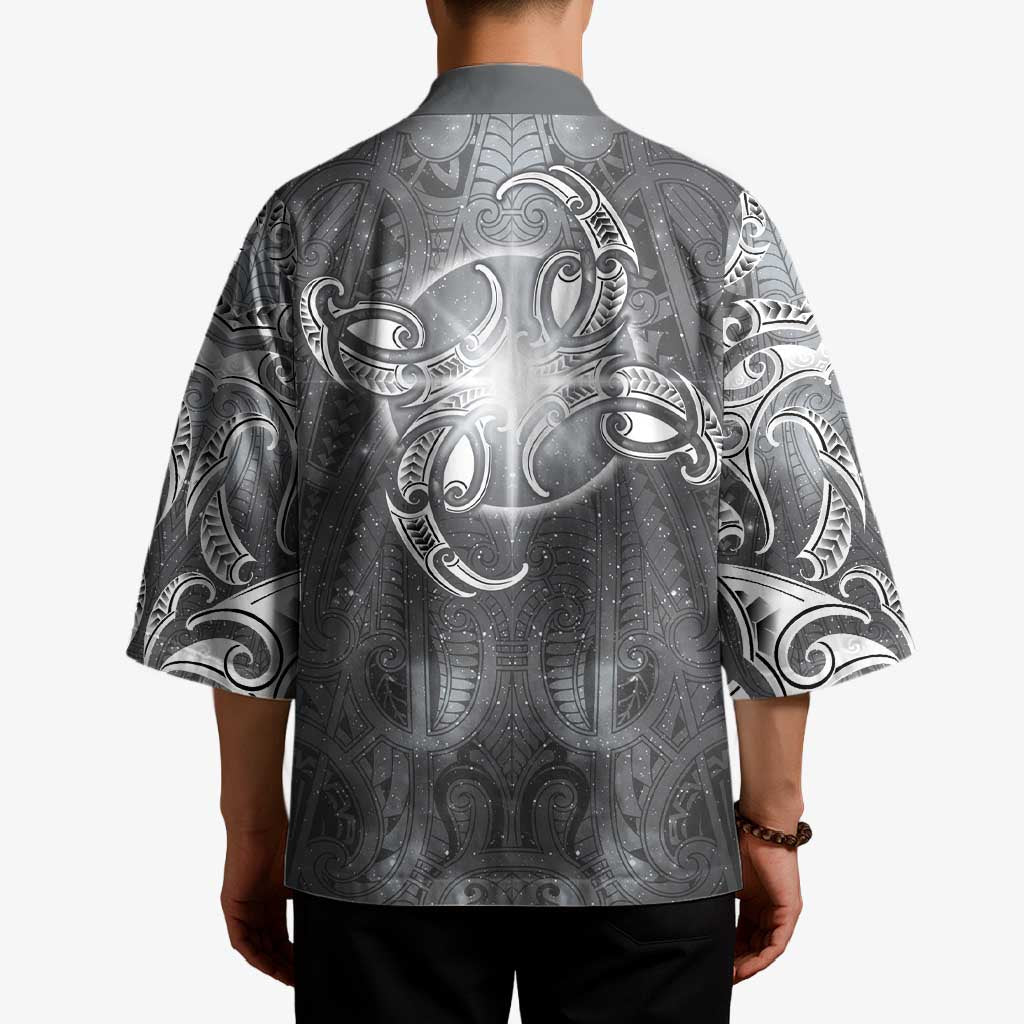 New Zealand Matariki Ururangi Kimono Maori Moko Grey Galaxy LT05 - Polynesian Pride
