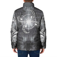 New Zealand Matariki Ururangi Padded Jacket Maori Moko Grey Galaxy LT05 - Polynesian Pride