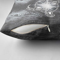 New Zealand Matariki Ururangi Pillow Cover Maori Moko Grey Galaxy