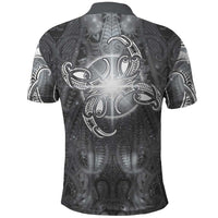 New Zealand Matariki Ururangi Polo Shirt Maori Moko Grey Galaxy LT05 - Polynesian Pride