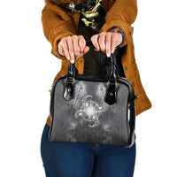 New Zealand Matariki Ururangi Shoulder Handbag Maori Moko Grey Galaxy LT05 One Size Grey - Polynesian Pride