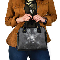 New Zealand Matariki Ururangi Shoulder Handbag Maori Moko Grey Galaxy LT05 - Polynesian Pride