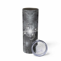 New Zealand Matariki Ururangi Skinny Tumbler Maori Moko Grey Galaxy LT05 - Polynesian Pride