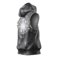 New Zealand Matariki Ururangi Sleeveless Hoodie Maori Moko Grey Galaxy LT05 - Polynesian Pride