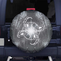 New Zealand Matariki Ururangi Spare Tire Cover Maori Moko Grey Galaxy LT05 No hole Grey - Polynesian Pride