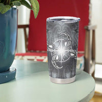 New Zealand Matariki Ururangi Tumbler Cup Maori Moko Grey Galaxy