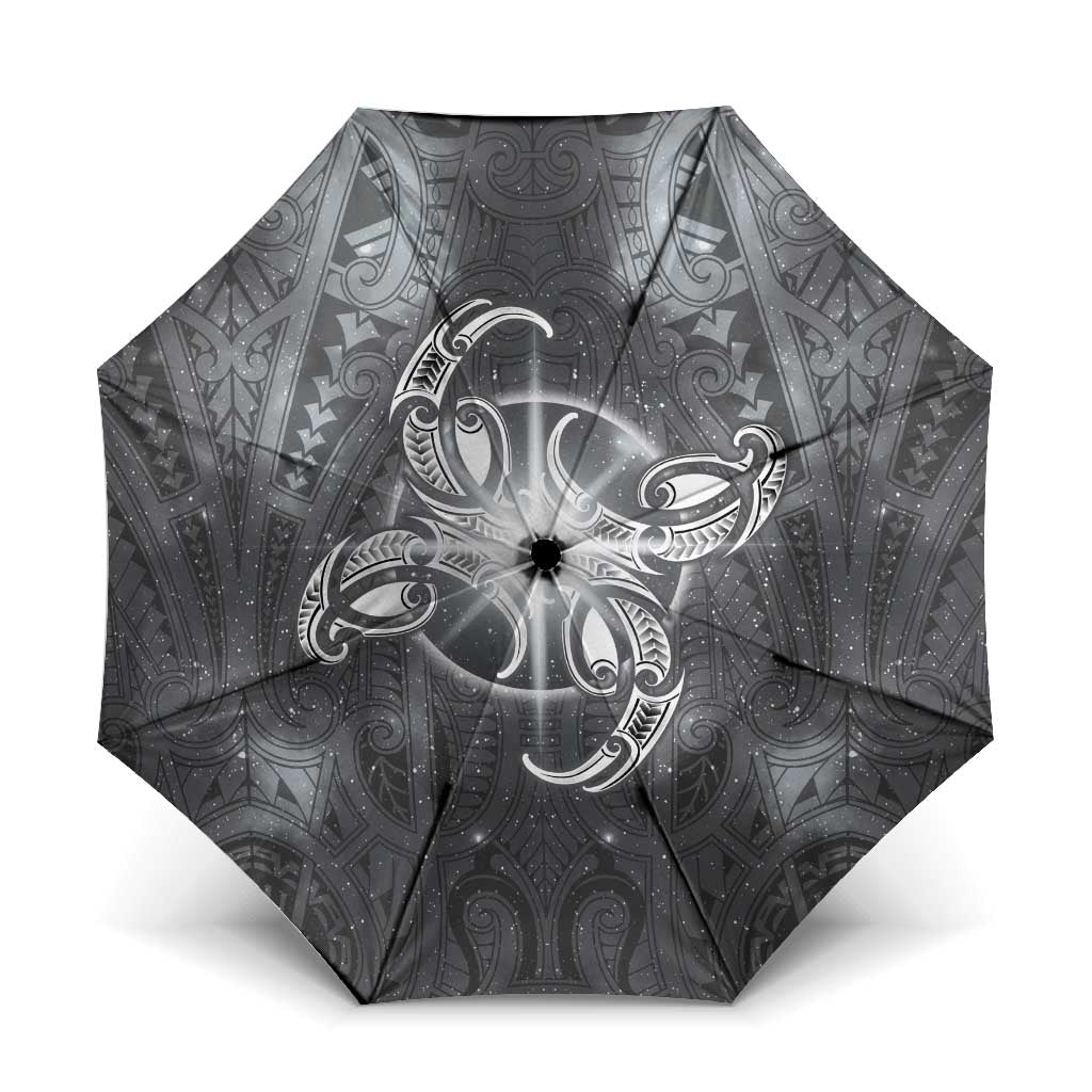 New Zealand Matariki Ururangi Umbrella Maori Moko Grey Galaxy