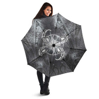 New Zealand Matariki Ururangi Umbrella Maori Moko Grey Galaxy