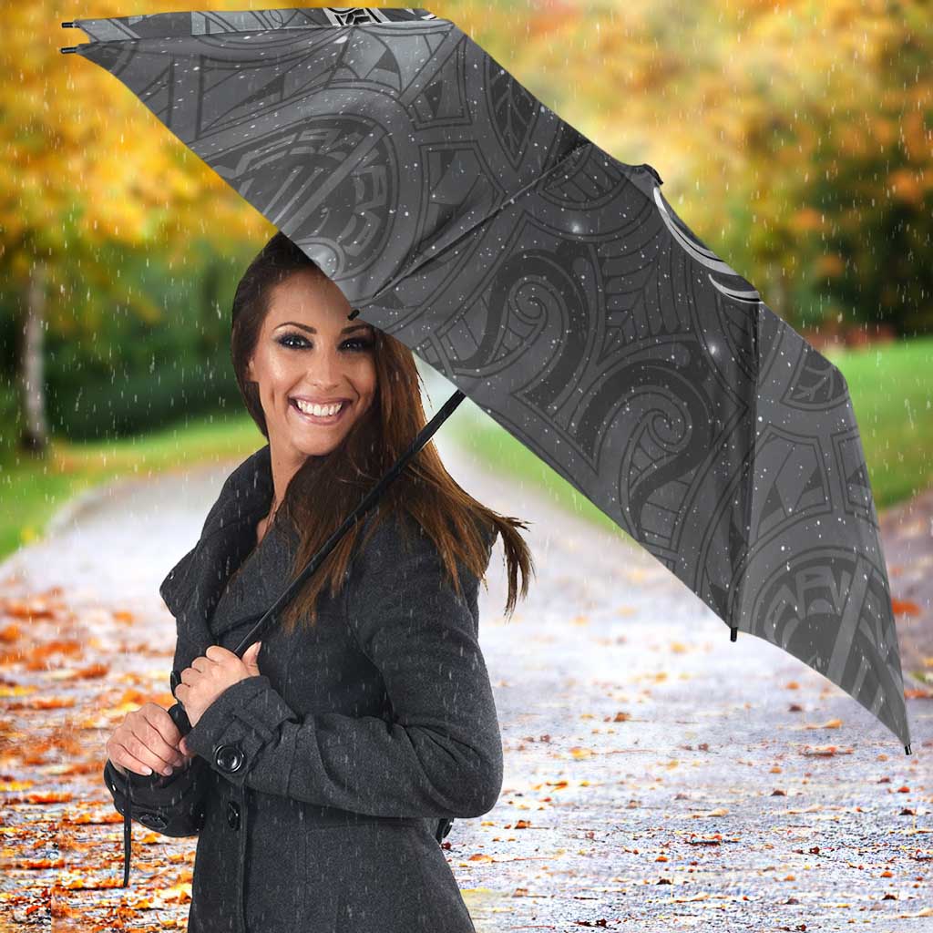 New Zealand Matariki Ururangi Umbrella Maori Moko Grey Galaxy